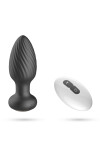 Crushious Dop Anal Twister Remote Control 7 Moduri Vibratii 7 Moduri Rotatii Silicon USB Negru 9.6 cm - Entro.ro