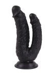 Guilty Toys Dildo Dublu Chase PVC Ventuza Negru - Entro.ro