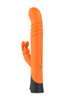Guilty Toys Vibrator Iepuras Nova 9 Moduri Vibratii 4 Viteze Impingere Silicon USB Portocaliu/Negru 24.6 cm Cosmic Love - Entro.ro