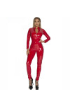 JGF Toys Catsuit Overall Secret Wetlook Rosu S JGF Lingerie - Entro.ro