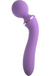 PIPEDREAM Vibrator Duo Wand Massage-Her 2 Capete Stimulatoare 10 Moduri Vibratii Silicon USB Roz 20 cm - Entro.ro