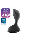 Satisfyer Dop Anal Sweet Seal Free App Silicon Negru 11 cm - Entro.ro