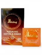 Diblong Prezervative Dotted&Ribbed texturate lubrifiate din latex 52 ± 2 mm 10 buc - Default Title