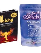 Diblong SET: Energy Chocolate For Men - supliment alimentar pentru bărbați pe bază de ciocolată cu plante care susțin sănătatea sexuală și funcția erectilă 24g + Boinky - Jeleuri afrodisiace Ursuleti - Gummy Sex Bears 6 portii - Default Title