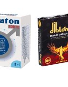 PARAPHARM SET: MARATON FORTE cresterea performantei sexuale barbati 4 capsule + Diblong Energy Chocolate 1 buc - Default Title