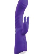 Adam & Eve Vibrator Iepuras Vibrating & Thrusting & Warming Silicon USB Mov 21.8 cm