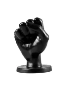 All Black Dildo Anal Fist PVC Negru 14 cm