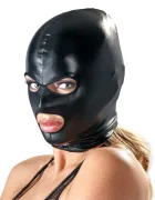 Bad Kitty Masca Decupaje la Ochi si Gura Material Lucios si Elastic Negru