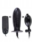 Baile Dildo Gonflabil cu Vibratii Multispeed Negru 16 cm