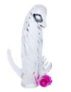 Baile Manson Penis cu Vibratii Crystal TPR Transparent 13 cm