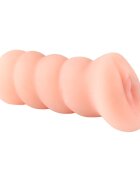 Baile Masturbator Realist cu Vibratii TPR Natural 16 cm