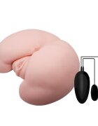 Baile Masturbator Vagin&aAnus cu Vibratii Multispeed Crazy Bull Natural