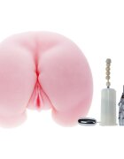 Baile Masturbator Vagin si Anus 2 Viteze Vibratii 2 Viteze Rotatii TPR Natural 3.1 kg