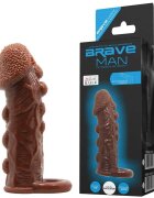 Baile Prelungitor Penis Brave Man Extra Stimulator Maro Inchis 14 cm