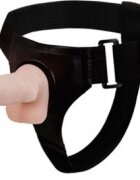 Baile Strap-on Jessica Ultra Passionate Harness cu 2 Dildo-uri TPR Natural