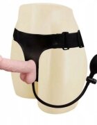 Baile Strap On Ultra Harness Gonflabil Natural 18 cm