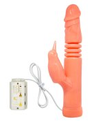 Baile Vibrator Golden Gun cu Telecomanda Functii Vibratii Rotatii Impingere Natural 23 cm