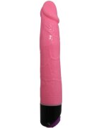 Baile Vibrator Realist Multispeed Colorful Sex TPR Roz 23.3 cm