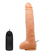 Baile Vibrator Realist Multispeed cu Telecomanda PVC Natural 27 cm