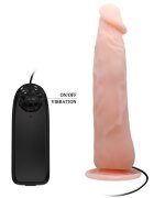 Baile Vibrator Realist Multispeed cu Telecomanda si Ventuza TPR Natural 23 cm