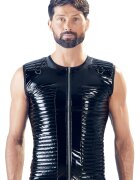 Black Level Top Barbatesc din Vinil Lucios Negru S