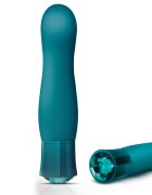 Blush NOVELTIES Vibrator Fierce Blue Topaz 10 Moduri Vibratii Silicon USB IPX7 Verde 13.9 cm