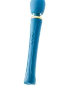 Blush NOVELTIES Vibrator Wand Dianna 20 Moduri Vibratii 5 Viteze Silicon USB Magnetic Albastru 31.1 cm