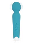 CALA AZUL Vibrator Masaj Maria 10 Moduri Vibratii Silicon USB Turcoaz 19.5 cm