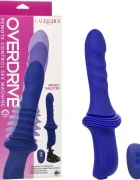 California Exotics Vibrator Overdrive Ridged Thruster Remote Control Silicon USB Albastru 29.2 cm