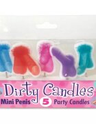 Candy Prints Set 5 Lumanari Dirty Candles Mini Penis Mix Culori