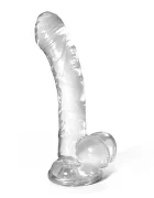 Crushious Dildo Realist Hudini cu Ventuza TPE Transparent 17.5 cm