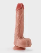 Crushious Dildo Realist Inviktus cu Ventuza Silicon Lichid Natural 22 cm