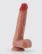 Crushious Dildo Realist Inviktus cu Ventuza Silicon Lichid Natural 23 cm