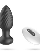Crushious Dop Anal Twister Remote Control 7 Moduri Vibratii 7 Moduri Rotatii Silicon USB Negru 9.6 cm