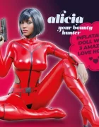 Crushious Papusa Gonflabila Alicia The Bounty Hunter Bruneta 3 Puncte de Penetrare 1.55 m