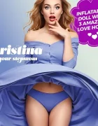 Crushious Papusa Gonflabila Cristina The Stepmom Blonda 3 Puncte de Penetrare 1.55 m