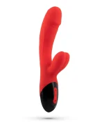 Crushious Vibrator Dare Dong 8 Moduri Vibratii 5 Trepte Intensitate Silicon USB Rosu 20 cm