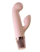 Crushious Vibrator Mellow Cony Mini Rabbit 10 Moduri Vibratii Silicon+ABS USB Roz 13.5 cm