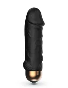 Crushious Vibrator Mini Realistic Weenie 10 Moduri Vibratii Silicon USB Negru 8.8 cm
