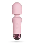 Crushious Vibrator Wanda Mini Wand 10 Moduri Vibratii Silicon USB Roz 12.5 cm