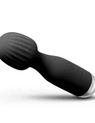 Crushious Vibrator Wanderlust Mini Wand 10 Moduri Vibratii Silicon USB Negru 15 cm