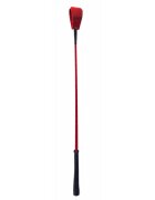 Devil Sticks Cravasa Crop din Piele Naturala Rosu/Negru 72 cm