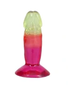 Doc Johnson Dildo Realist cu Ventuza PVC Rainbow 12.1 cm