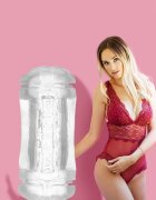 DREAM toys Masturbator Dublu Pussy&Anus Sophia Transparent 16.5 cm