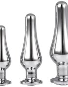 DREAM toys Set 3 Dopuri Anale Pleasure Plug Argintiu Gleaming Love