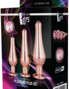 DREAM toys Set 3 Dopuri Anale Pleasure Plug Auriu Gleaming Love