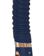 DREAM toys Vibrator Nereos 10 Moduri Vibratii Functie Incalzire Silicon Lichid USB Albastru 23 cm Goddess Collection