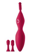 DREAM toys Vibrator Tip Verona+3 Accesorii Silicon 10 Moduri Vibratii USB Fuchsia 18.5 cm