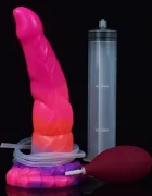 FAAK Dildo cu Ejaculare Luminous Cock Silicon Lichid Roz 21 cm