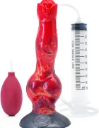 FAAK Dildo cu Ejaculare Wolverine Cock Silicon Lichid Rosu 21 cm